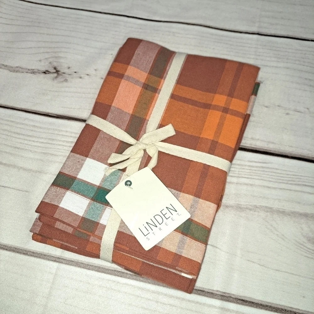 Linden Street Harvest Plaid Napkin Set